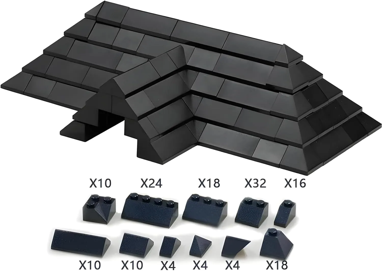 House Castle DIY Roof Tiles Pack Building Blocks Set Compatible with Other Assembles Bricks Particles No Instruction Toys Gift for Adult and Kids Birthday Christmas Halloween (Red)