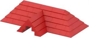 House Castle DIY Roof Tiles Pack Building Blocks Set Compatible with Other Assembles Bricks Particles No Instruction Toys Gift for Adult and Kids Birthday Christmas Halloween (Red)