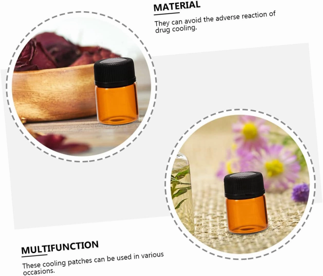 Housoutil 72 Pcs Essential Oil Bottle Perfume Sample Containers Lip Gloss Clear Makeup Holder Bottled Filling