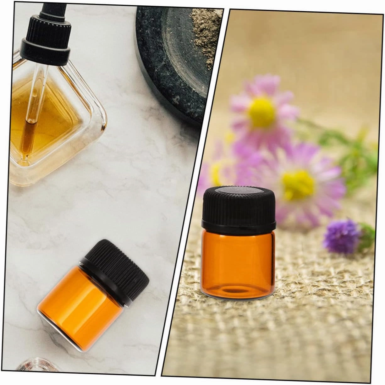 Housoutil 72 Pcs Essential Oil Bottle Perfume Sample Containers Lip Gloss Clear Makeup Holder Bottled Filling