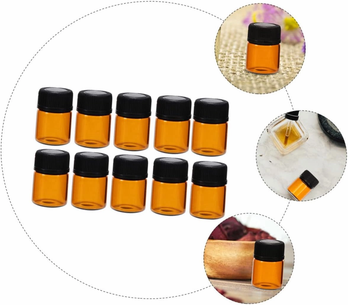 Housoutil 72 Pcs Essential Oil Bottle Perfume Sample Containers Lip Gloss Clear Makeup Holder Bottled Filling