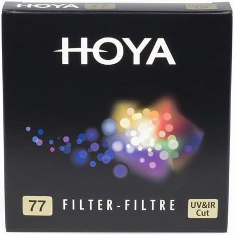 Hoya UV-IR Cut Screw-in Camera Lens Filter – 77mm Filter Blocks UV Below 390nm & IR Above 700nm – Multi-Coated Optical Glass & Slim Frame for Digital and Film Cameras