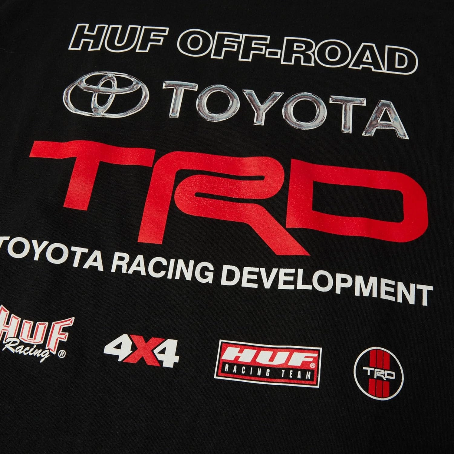 HUF x Toyota TRD Team 4X4 T-Shirt for Men | Graphic Tee, Co-Branded Trim, Soft Cotton Short Sleeve