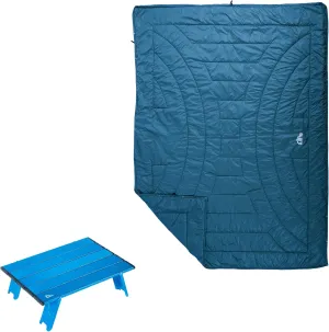 iClimb 1 3M Thinsulate Insulation Warm Camping Blanket and 1 Mini Folding Table Bundle, Ultralight Compact for Adults Outdoor Backpacking Camping Hiking Beach Concert