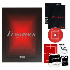 iKON - 4th Mini Album [FLASHBACK] (PHOTOBOOK-RED ver.) Photobook   CD   Postcard Set   Photo Sticker   Polaroid Set   Photocard Set   Slfie Photocard