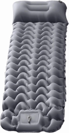 Inflatable Mattress, Outdoor Hiking and Camping Single Convenient Automatic Inflatable Mattress, Single Sleeping pad., 77.17inx26.77inx3.54in, Grey, 3249874