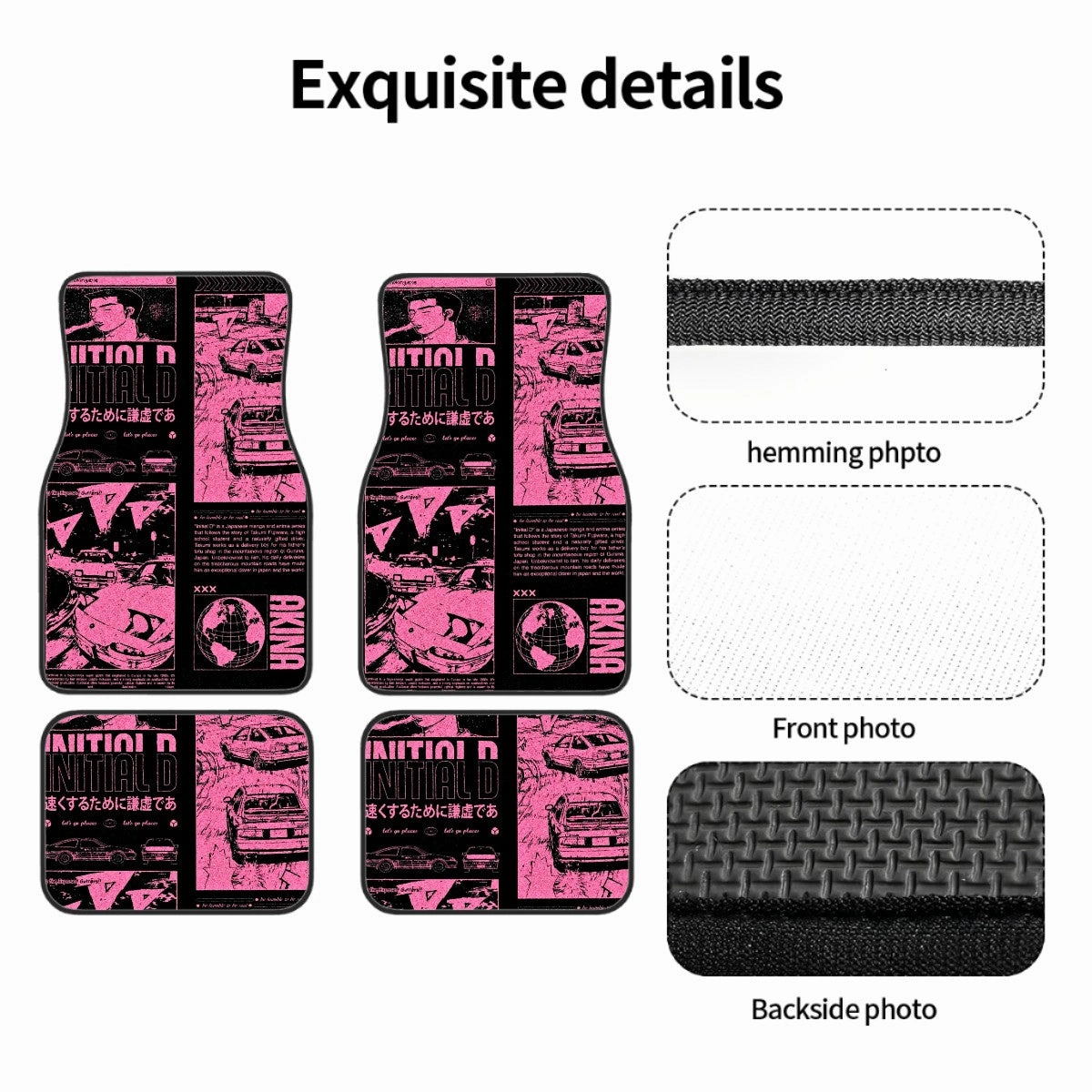 Initial D Poster Style Automotive Floor Mats