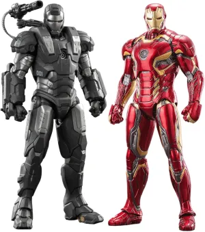 Ironman Action Figures Set 2-Pack 7 inch All Joints Movable Collectable Toys-Full Metal Painting with Lots of Accessories Suit-up Model(WM1 & MK45)