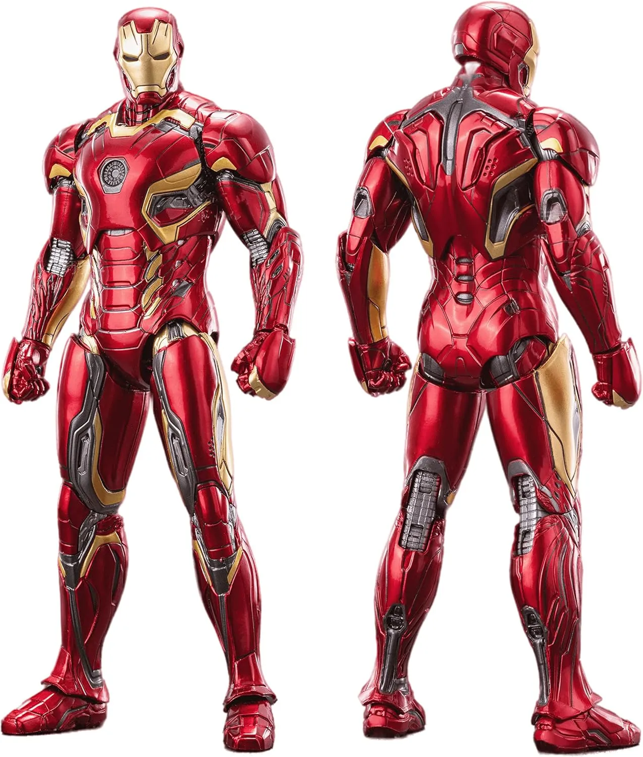 Ironman Action Figures Set 2-Pack 7 inch All Joints Movable Collectable Toys-Full Metal Painting with Lots of Accessories Suit-up Model(WM1 & MK45)