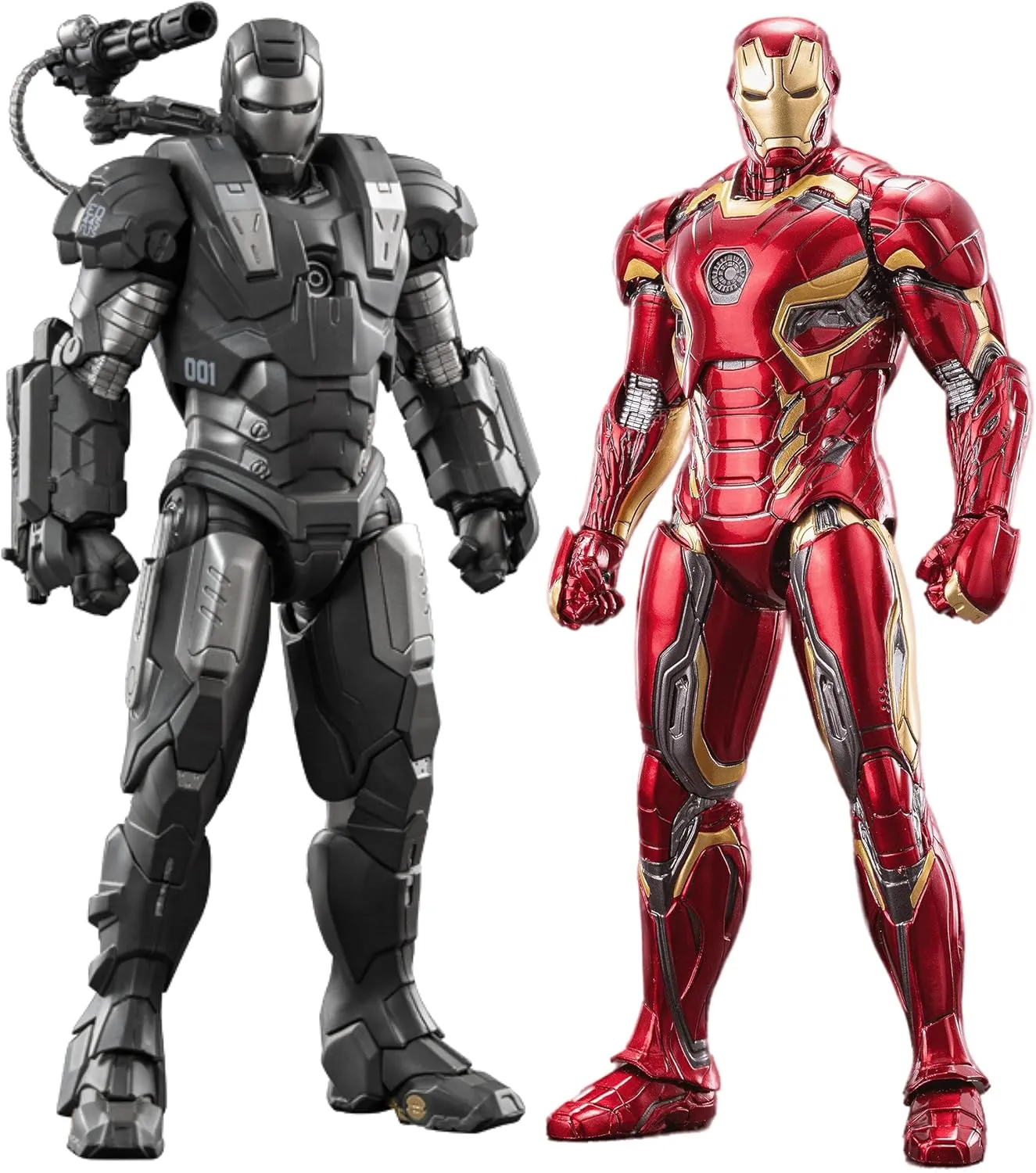 Ironman Action Figures Set 2-Pack 7 inch All Joints Movable Collectable Toys-Full Metal Painting with Lots of Accessories Suit-up Model(WM1 & MK45)