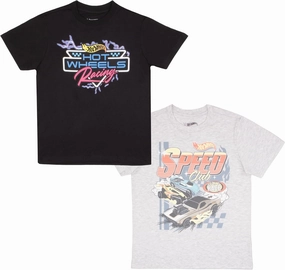 Isaac Morris Limited Hot Wheels Boys 2-Pack Short Sleeve T-Shirt Bundle 2-Piece Set of T Shirts with Graphic Print for Kids