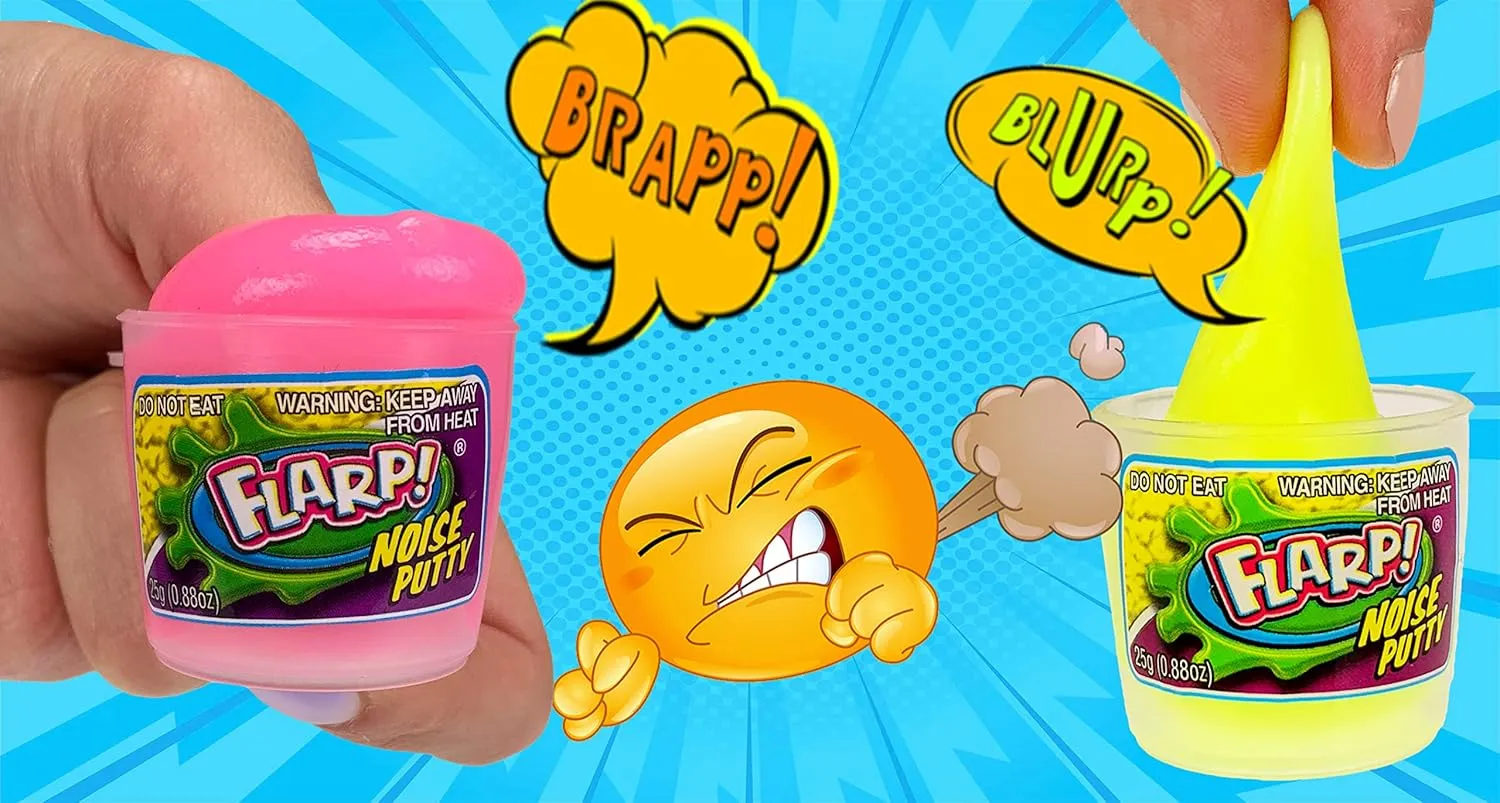 JA-RU Mini Flarp Noise Putty w/Plastic Containers (3 Pack, 12 Toys) Bulk Slime Party Favors. Stress Relief Sensory Fidget Toys. Goodie Bag Stuffers. 336-3p