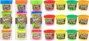 JA-RU Mini Flarp Noise Putty w/Plastic Containers (3 Pack, 12 Toys) Bulk Slime Party Favors. Stress Relief Sensory Fidget Toys. Goodie Bag Stuffers. 336-3p