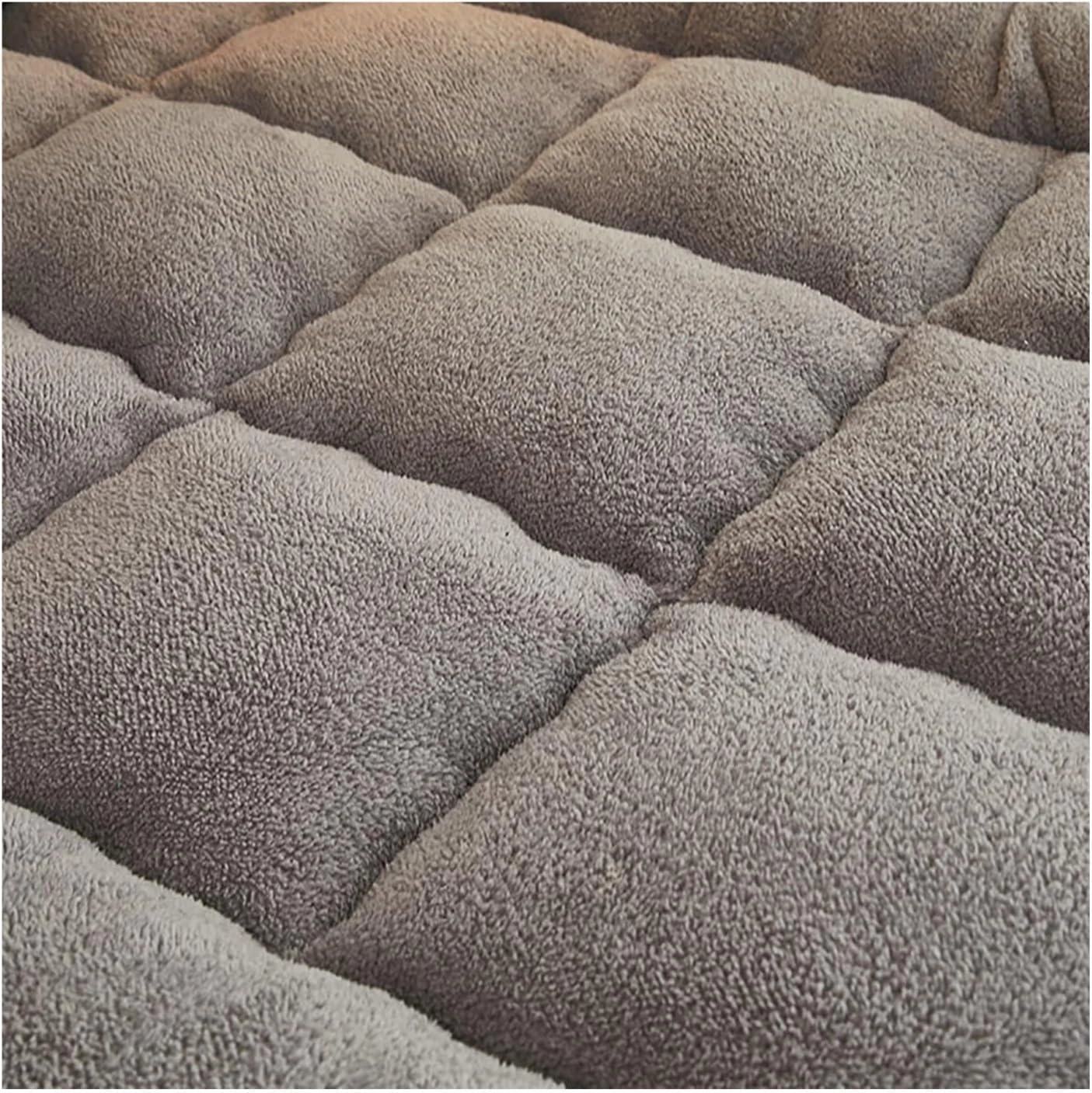 Japanese Home Soft Cushion Floor Mattress, Thicken Warm Lamb Wool Mattress, Japanese Floor Futon Mattress, Roll Up Camping Mattress(Beige,California King-200 * 220cm)