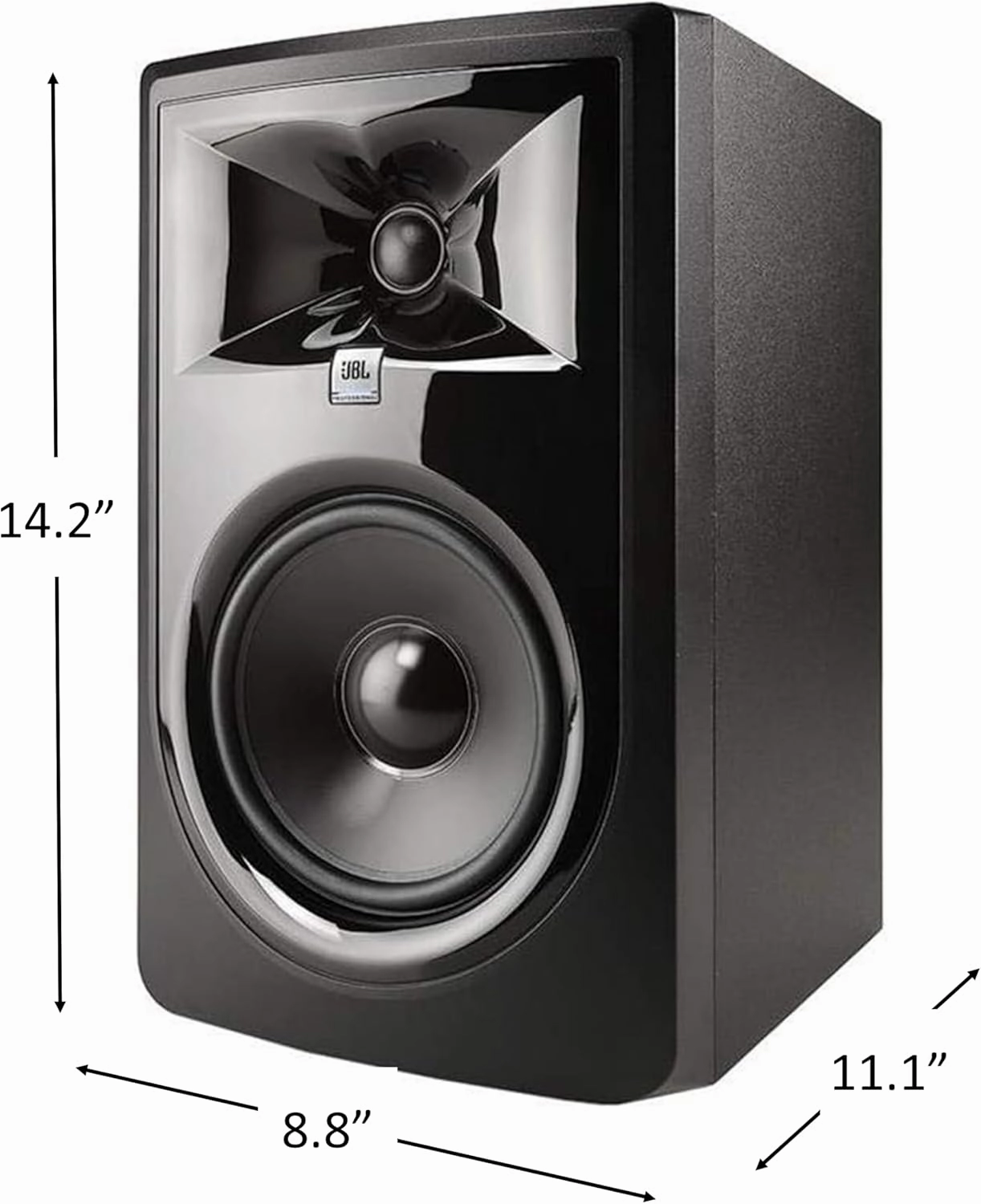 JBL Professional 306P MkII 6-Inch 2-Way Powered, Active Monitor Speaker for Near Field Music Production, Studio Monitor, Desktop Computer, Hi-Fi Audio. Sold individually, Black