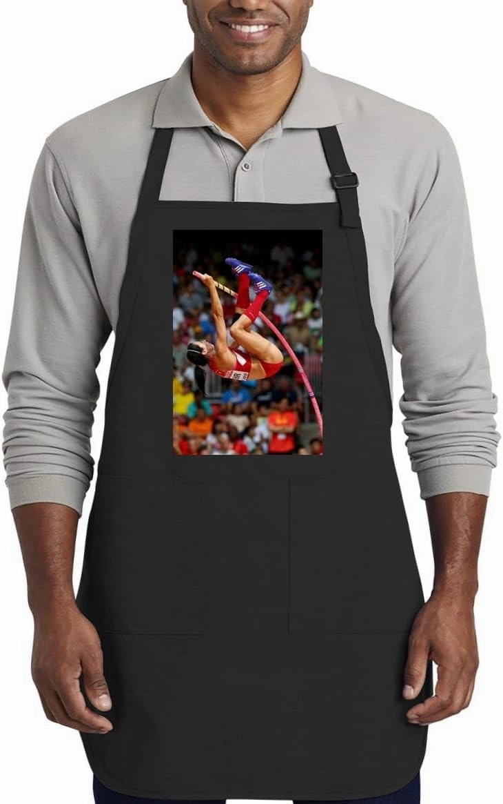 Jennifer Suhr - Kitchen Cooking Cotton Apron SRS #G1847997, Black