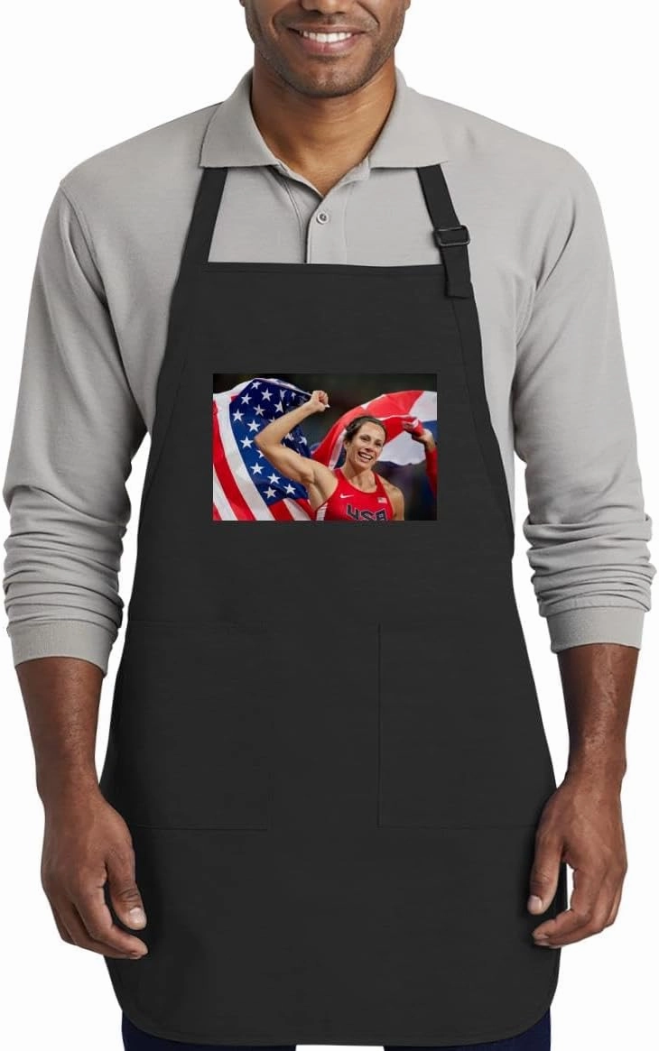 Jennifer Suhr - Kitchen Cooking Cotton Apron SRS #G779077, Black