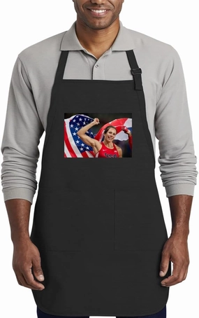 Jennifer Suhr - Kitchen Cooking Cotton Apron SRS #G779077, Black