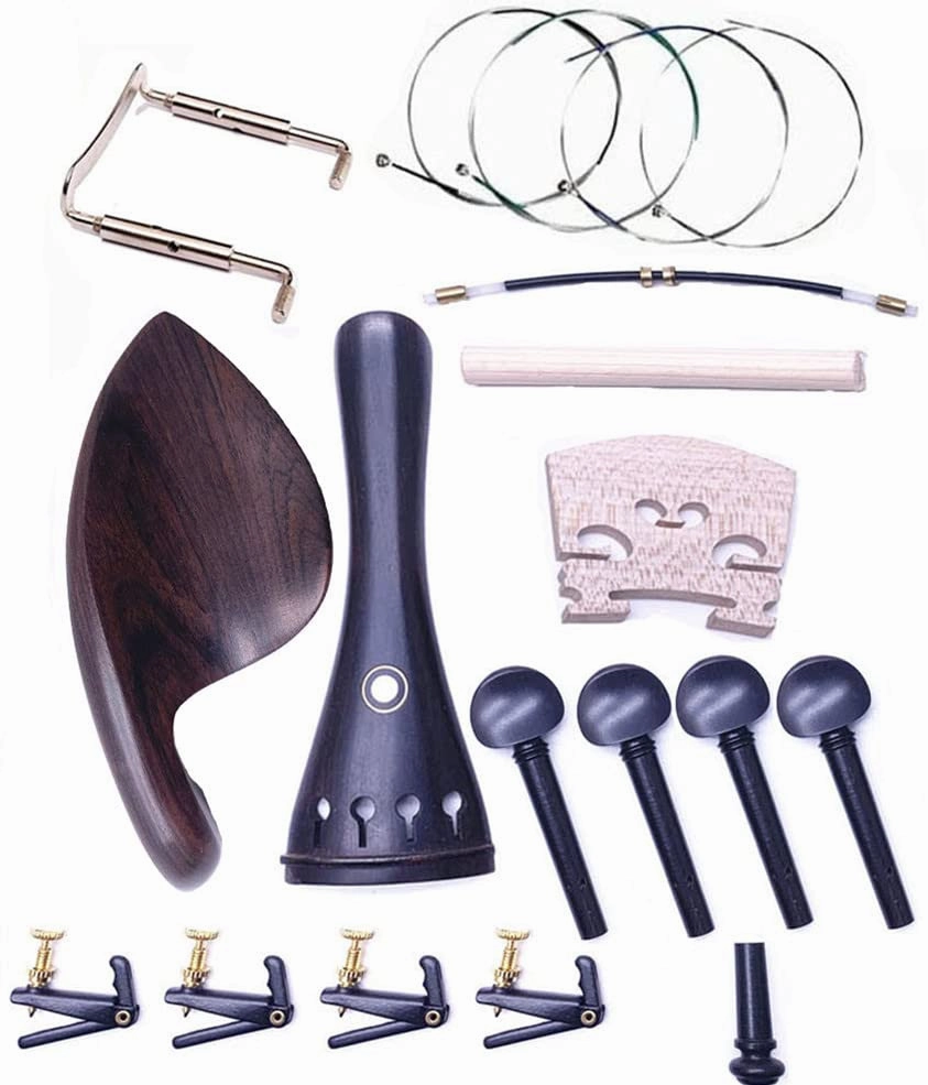 Jiayouy Violin Parts & Accessories 4/4 Violin DIY Kit for Students Beginners Music Lover Make Your Own Violin