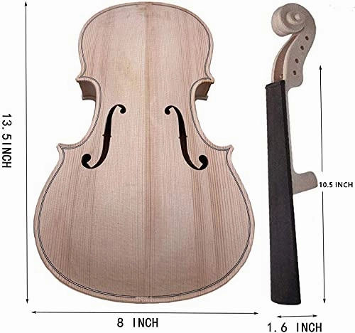 Jiayouy Violin Parts & Accessories 4/4 Violin DIY Kit for Students Beginners Music Lover Make Your Own Violin
