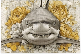 Jigsaw Puzzle for Adults 500 Pieces, Fish Florals Impossible Hard Difficult Challenging Puzzle for Adults Jigsaw Puzzle for Party Entertainment, Family Games