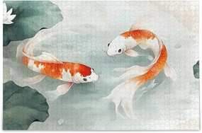 Jigsaw Puzzle for Adults 500 Pieces, Fish Plant Impossible Hard Difficult Challenging Puzzle for Adults Jigsaw Puzzle for Party Entertainment Family Games
