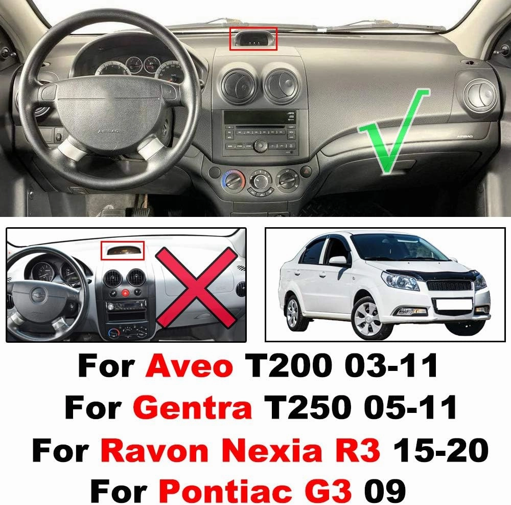 JINYISI for Chevrolet Aveo T200 03 11 Daewoo Gentra T250 05 11 Ravon Nexia R3 15 20 Dashboard Cover Mat Pad Car Dashmat Sun Shade Carpet