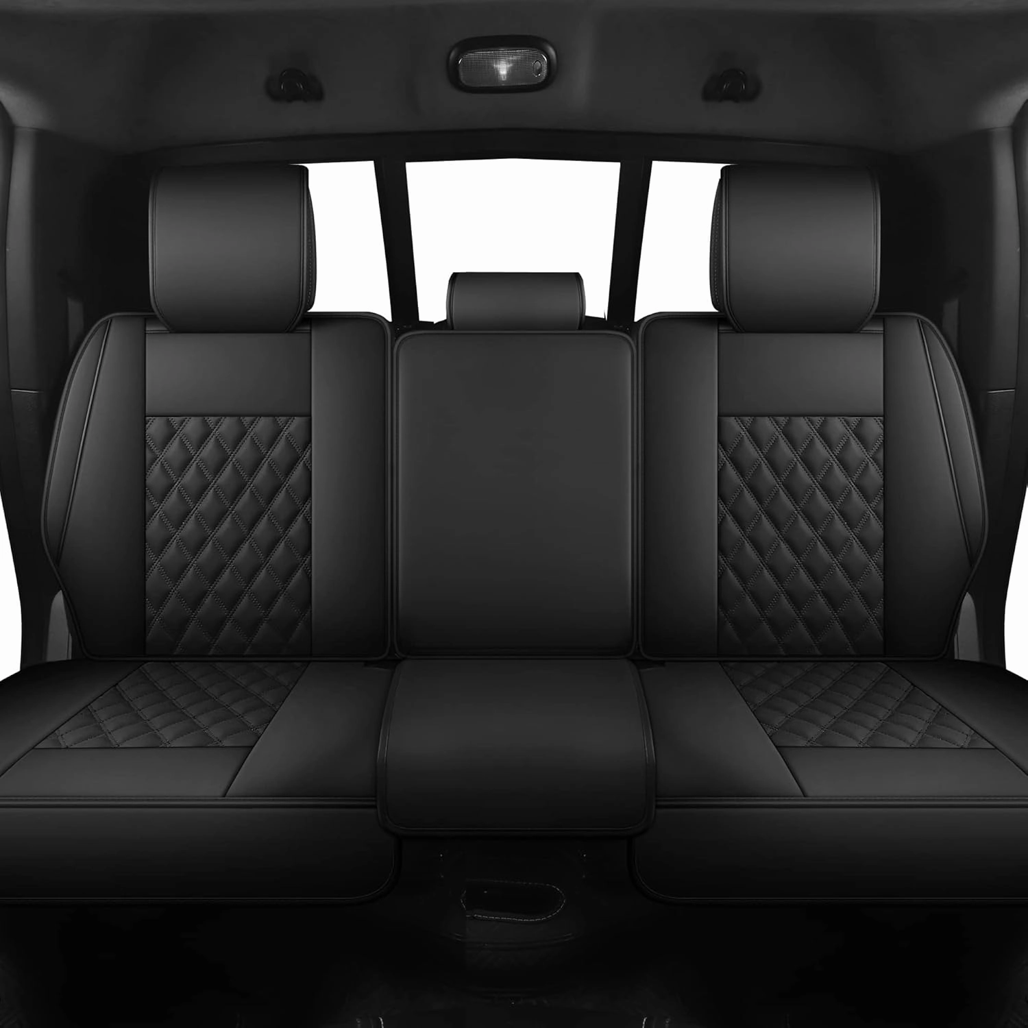 JOJOBAY Car Seat Covers for Dodge Ram,Fit 2009-2025 1500/2500/3500 HD Pick-up Truck,Crew,Regular,Quad,Mega Cab,Waterproof Synthetic Leather Seat Covers(5PCS-Full Set,Black)