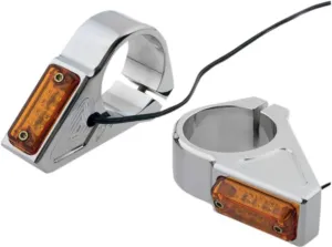 Joker Machine 05-301-3 Rectangle LED For Mount Turn Signals - 41mm - Chrome