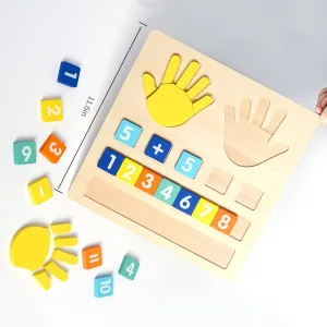 JXJ Wooden Finger Arithmetic Montessori Toys – Interactive Addition & Subtraction for Preschool Learning Activities, Educational Toys for 3 Year Old, Homeschool Supplies