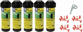 K Rain K1 1/2" Smart Set Rotor 4" Pop-Up| 15' - 30' Spray Distance, 40° - 360° Arc Spray Pattern | Includes Install Kit (5 Pack)