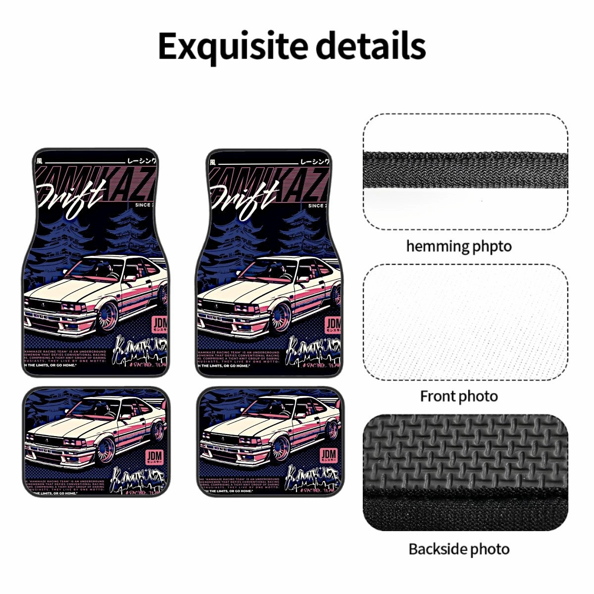 Kamikaze Poster Style Automotive Floor Mats