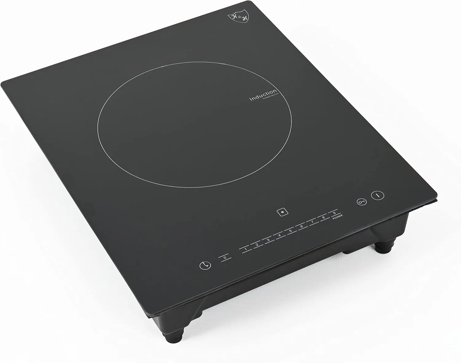 K&H Single Portable Burner Built-in Induction Electric Stove Top Sensor Touch Ceramic Cooktop Plug in Hot Plate 120V 1800W SIN-1801