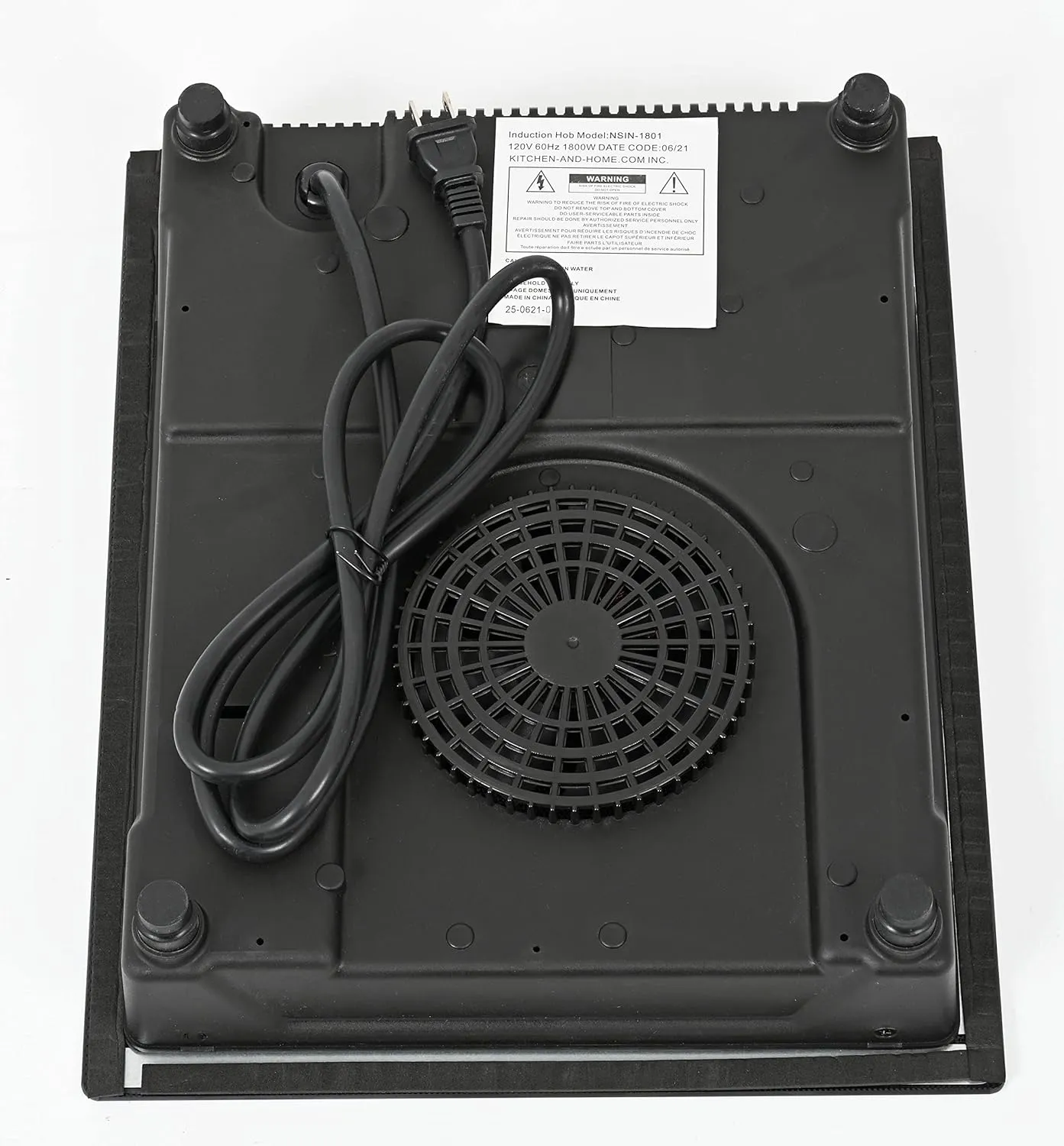 K&H Single Portable Burner Built-in Induction Electric Stove Top Sensor Touch Ceramic Cooktop Plug in Hot Plate 120V 1800W SIN-1801