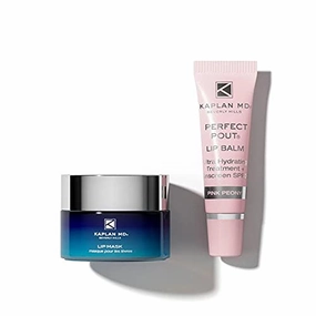 KAPLAN MD Perfect Pout Duo, Mini Lip Mask 0.35 oz & Lip Balm Set, 0.17 oz