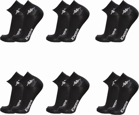Kappa Set of 6 pairs of socks short ankle unisex - Art. K004 made of cotton. Available in white, black, blue and grey