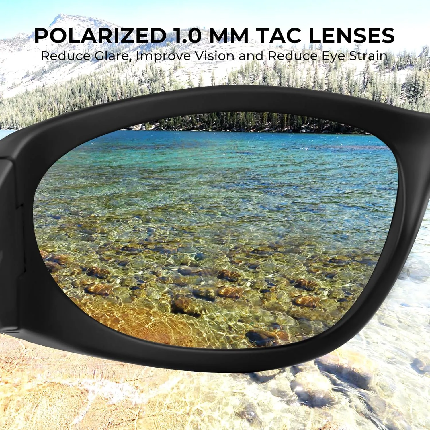 KastKing Raccoon Polarized Sport Sunglasses for Men and Women, Wide Temple Wrap, Ideal for Driving Fishing Cycling Running
