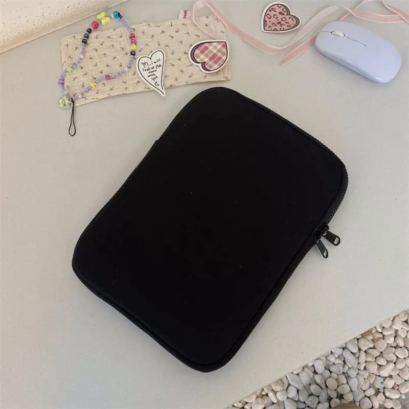 Kawaii Bunny Puffy Padded Laptop Sleeve Coquette Bow Laptop Case Cute Quilted Laptop Sleeve for 11-15.6 Laptop Pad Computer Carrying Case Bag (13-14in,Black)