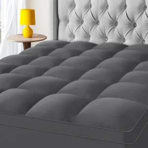 KAYFIA Full Mattress Topper, Extra Thick Mattress Pad Cover for Deep Sleep,3D 7D Snow Down Alternative Fill Overfilled Plush Pillow Top with 8-23 Inch Deep Pocket-Gray