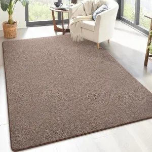 Keeko 5x8 Area Rugs for Living Room, Soft Modern Memory Foam Bedroom Rug Washable Indoor Rug Low Pile Minimalist Non-Slip Carpet Big Rugs for Kids Nursery Room Home Decor Brown and White