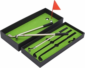 Keenso Desktop Set, Mini Desk Games - Desktop Pen Toy Set Green Driving Range with 3 Pcs Desktop Pen Balls Flag Desktop Gift