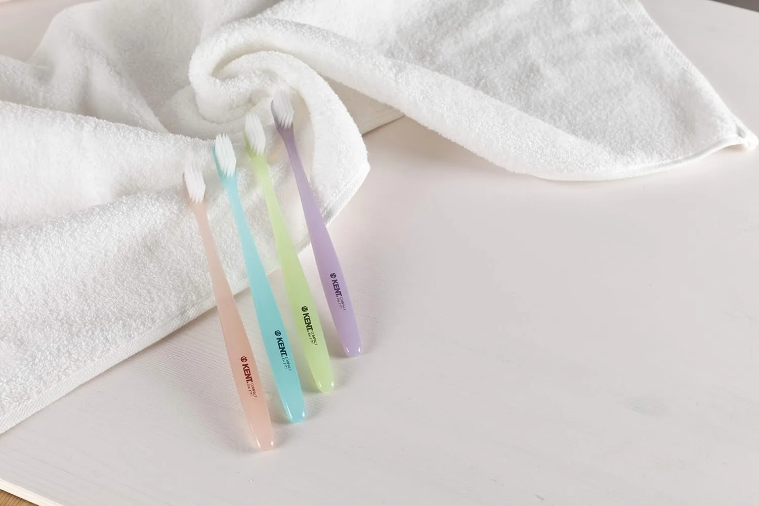 [KENT] COMPACT Small Head Extra Soft Toothbrush for Sensitive Teeth, Gums for Adults & Teens with Braces - (Set of 6)