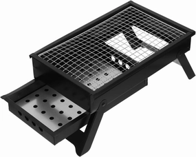 KESYOO Portable Charcoal Grill for Outdoor Barbecue Stainless Steel Design for Camping Picnics and Backyard Gatherings Compact and Easy to Carry for People