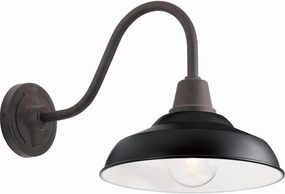 Kichler 49990BK Pier Outdoor Wall Sconce, 1-Light 100 Watts, Black