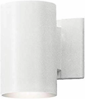 Kichler 9234WH Outdoor Cylinder Wall Mount Sconce, 7", White