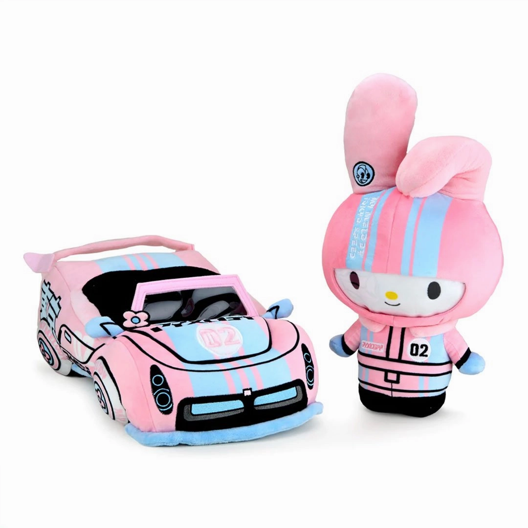 Kidrobot Sanrio 13" Hello Kitty and Friends My Melody Tokyo Speed Racer Plush Toy