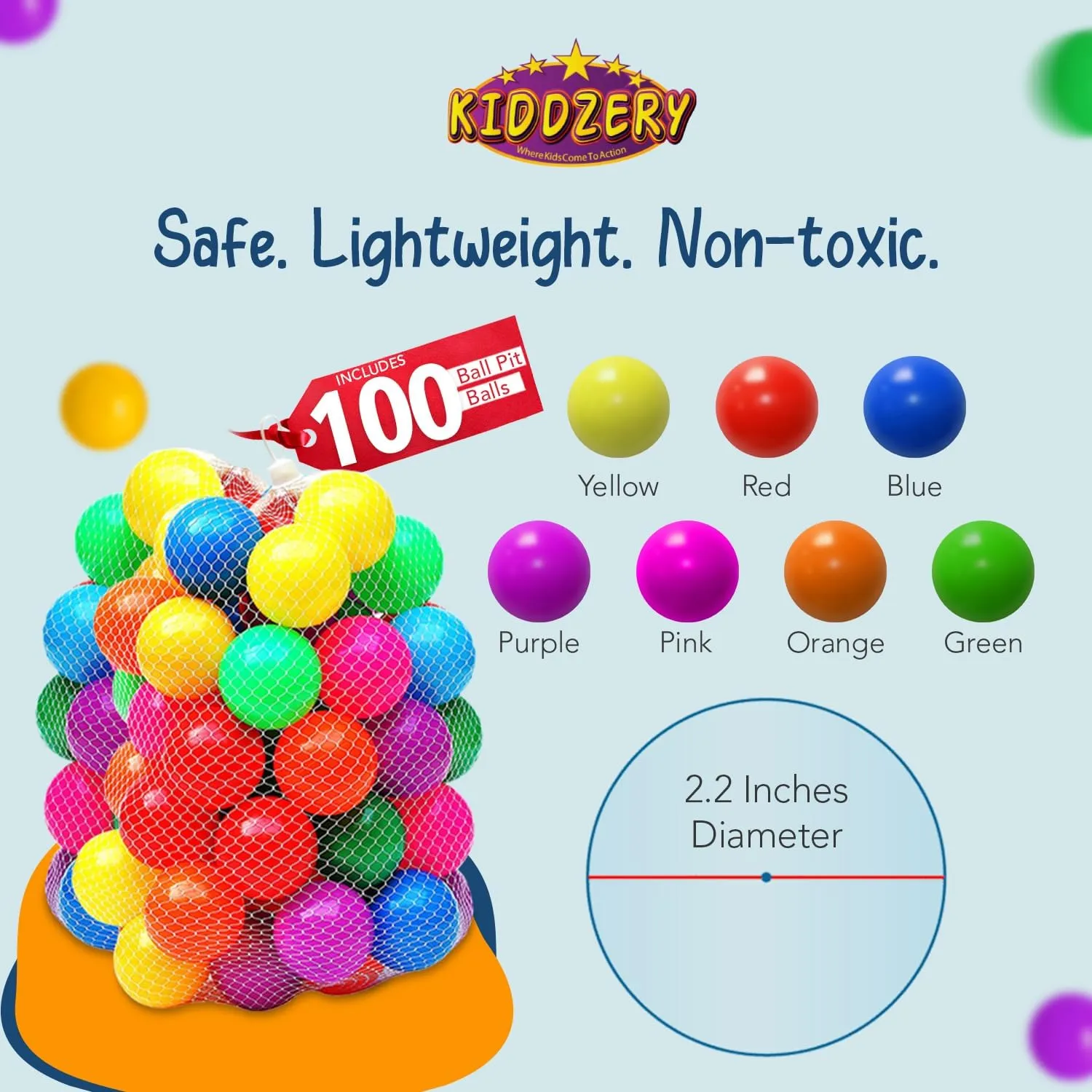 Kids Ball Pit Pop Up Large Tent for Toddlers - Indoor & Outdoor Gift Toys for Infants Girls & Boys, Baby Playpen with Zippered Storage Bag, 100 BallPit Balls Included