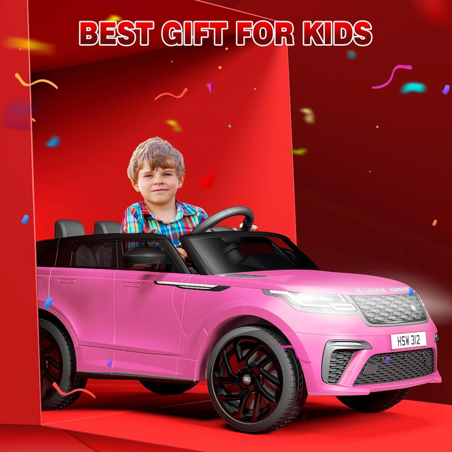 Kids Ride On Car with Remote, Licensed Land Rover Kids Electric Car, Ride On Toys for Kids 3-8 with Mp3 Player, Rocking, Pull Rod
