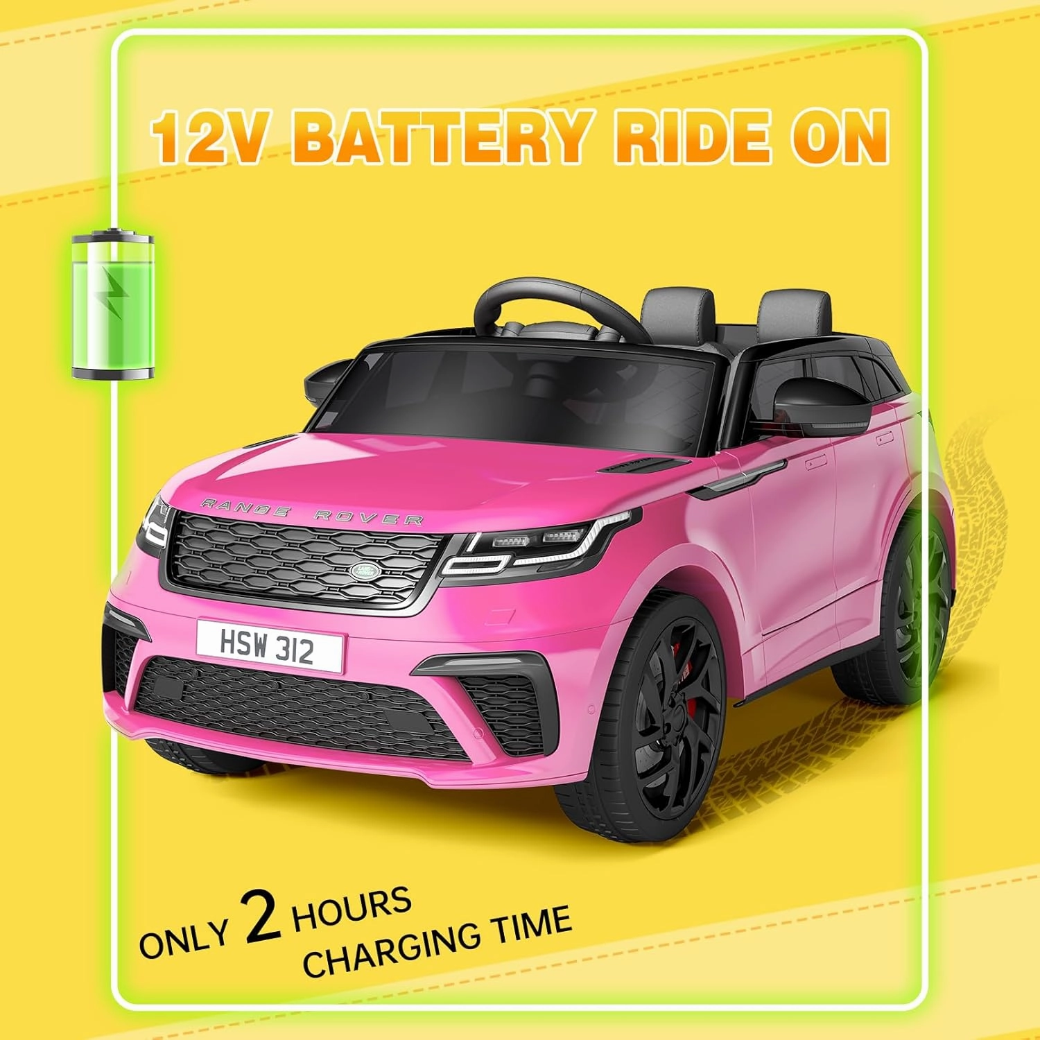 Kids Ride On Car with Remote, Licensed Land Rover Kids Electric Car, Ride On Toys for Kids 3-8 with Mp3 Player, Rocking, Pull Rod