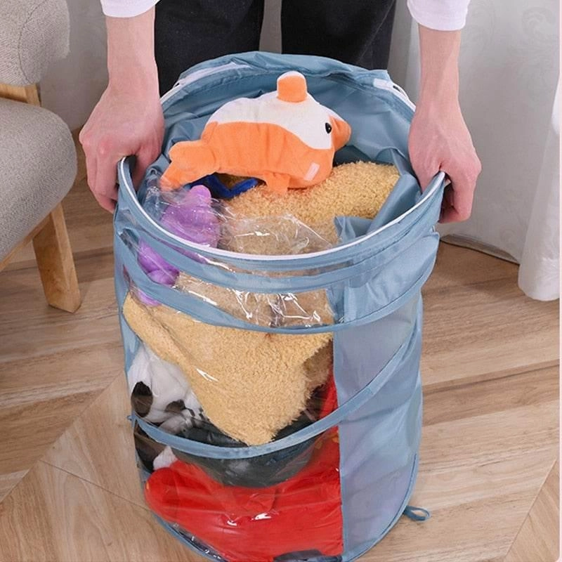 Kids Toy Storage Bucket - Fluffy Friend Organizer